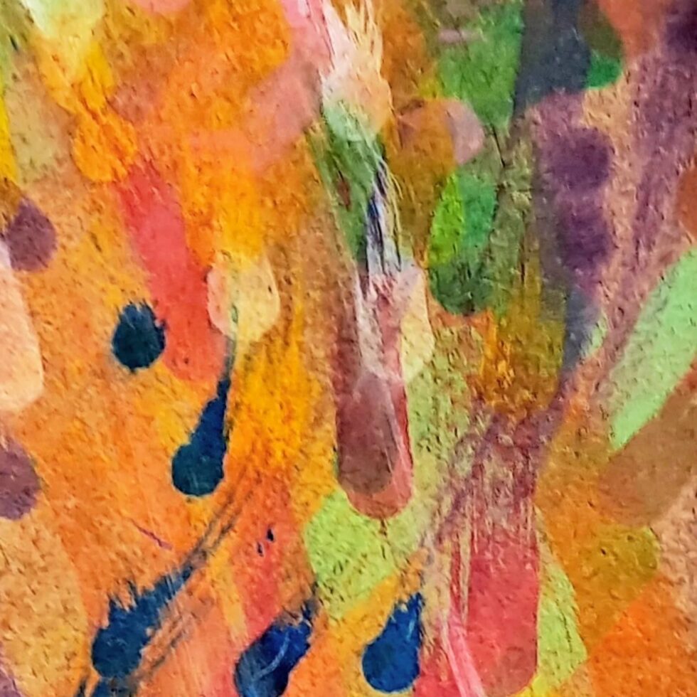 Carnet MONA, vue motif couverture recto verso motif peint à la main.